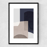 Abstract XII Narrow Black Frame