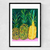 Pineapples by Alice Straker Narrow Black Frame