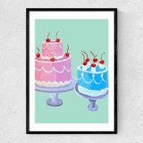 Two Lily Vanillis Narrow Black Frame