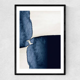 Watercolour VII Narrow Black Frame