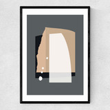 Abstract VII Narrow Black Frame