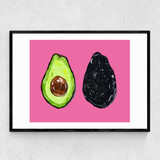 Avocados Narrow Black Frame