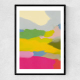 Landschaft Bunt II Narrow Black Frame