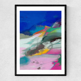 Blaue Landschaft III Narrow Black Frame