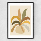 Pastel Plant Narrow Black Frame