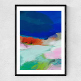 Blaue Landschaft II Narrow Black Frame