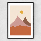 Acrylic Landscape II Narrow Black Frame
