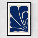 Six Leaf Plant Narrow Black Frame