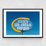 New Mexico Ice Cream Narrow Black Frame