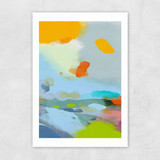 Red Poppies Field Abstract II Unframed Print