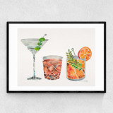 Classic Cocktails by Cat Coquillette Narrow Black Frame