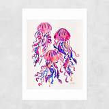 Magenta Jellyfish Unframed Print