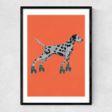 Dalmatian With Rollerskates