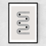 Abstract Arches III Narrow Black Frame