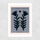 Le Jardin d'Hiver Blue Unframed Print