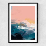 Abstract Landscape II Narrow Black Frame