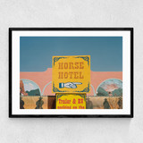 Horse Hotel Narrow Black Frame
