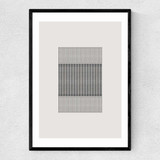 Abstract Geometric Lines Narrow Black Frame