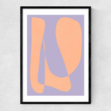Abstract Shape Narrow Black Frame