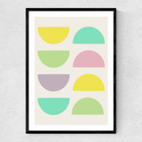 Abstract Shapes Narrow Black Frame