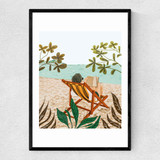 Vacay Book Club Narrow Black Frame