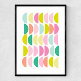 Bright Pastels Narrow Black Frame