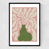 Modern Plant III Narrow Black Frame
