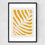 Yellow Plant Narrow Black Frame