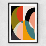 Mid Century DIN XI Narrow Black Frame