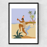 Fruit Balancing Act Narrow Black Frame