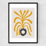 Modern Vase V Narrow Black Frame
