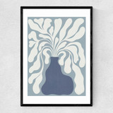 Modern Plant IV Narrow Black Frame