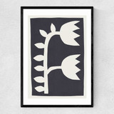 Black Tulips II Narrow Black Frame