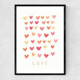 Love Heart Narrow Black Frame