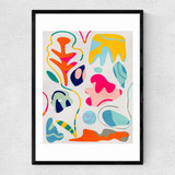 Pastel Minimal Matisse Narrow Black Frame