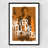 Never Tell Me The Odds Narrow Black Frame