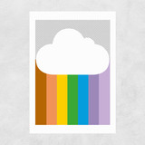 Rainbow Cloud by Dicky Bird Unframed Print