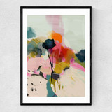 Paysage Abstrait Narrow Black Frame