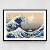 The Great Wave Off Kanagawa Narrow Black Frame