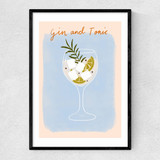 Gin And Tonic by Emmy Lupin Studio Narrow Black Frame