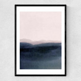 Dusk Scenery Narrow Black Frame
