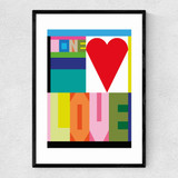 One Love by Frances Collett Narrow Black Frame