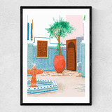 Moroccan Villa Narrow Black Frame
