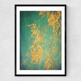 Whispers of Yellow Narrow Black Frame