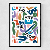 Go With The Flow by Fan Club Narrow Black Frame
