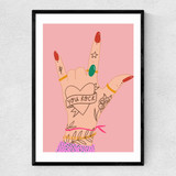 You Rock by Emmy Lupin Studio Narrow Black Frame