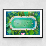 Forest Bathing Narrow Black Frame