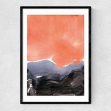 Orange Blue Graphite Narrow Black Frame