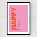 Happy Hour Narrow Black Frame