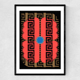 Poppy Baroque Narrow Black Frame